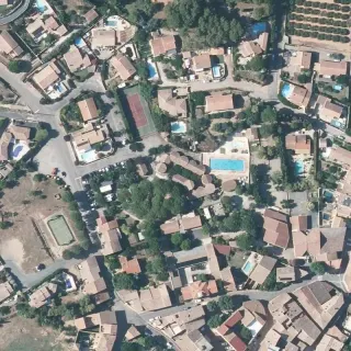 Aerial view of Camping et gîte Les Oliviers