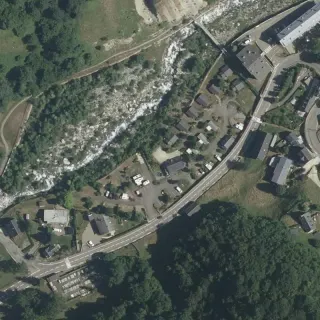 Luftbild von Camping La Ribère