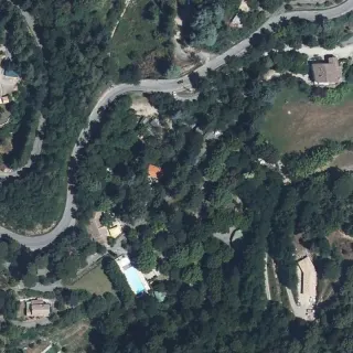 Luftbild von Camping des Sources