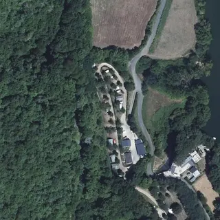 Flygbild över La Cascade