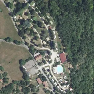 Aerial view of Camping Quercy Vacances