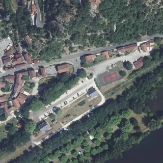 Aerial view of Aire de Camping-Car Vers