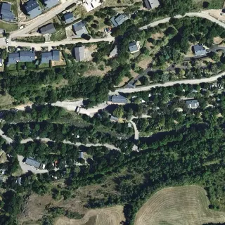 Luftbild von Camping L'Enclave