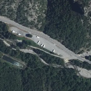 Aerial view of Les Thermes