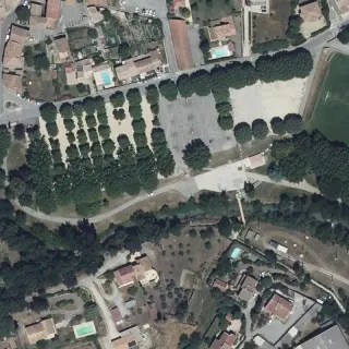 Vue aérienne de Aire de service