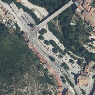 Vue aérienne de Aire de service