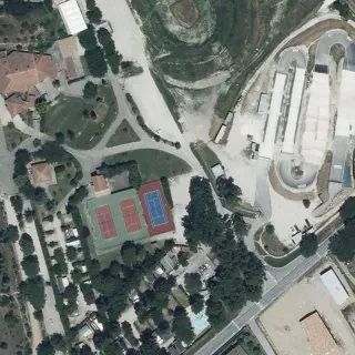 Aerial view of Service station