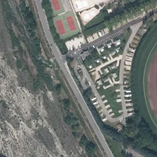 Vue aérienne de Aire de service