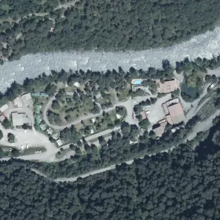 Aerial view of Camping River