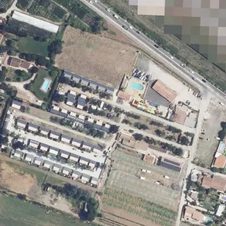 Aerial view of Camping les Peupliers