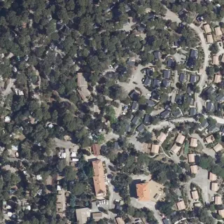 Aerial view of Camp du Domaine