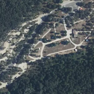 Aerial view of Camping Verdon Carajuan