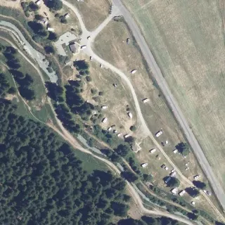 Vue aérienne de Camping Municipal les Moutets
