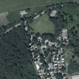 Aerial view of Camping Caravaneige de La Blanche**