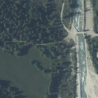 Aerial view of Bivouac des Borels