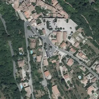 Aerial view of Venasque