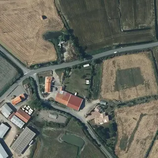 Vue aérienne de Camping à la ferme