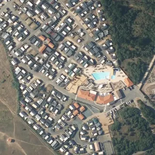 Aerial view of Camping La Dune des Sables