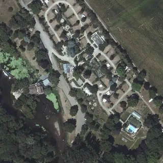 Vue aérienne de Camping Le Vieux Moulin