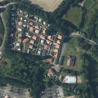 Flygbild över Le Fradin