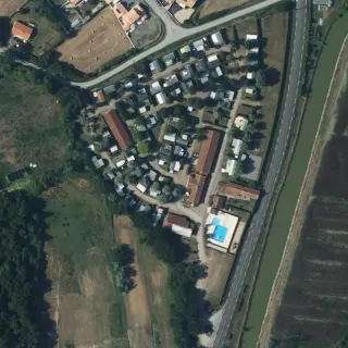 Aerial view of Camping La Rive