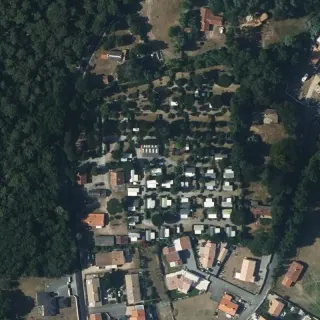 Vue aérienne de Camping La Davière