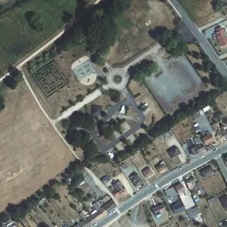 Luftbild von Aire de Bonnétable, la Prairie
