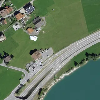 Luftbild von Stellplatz Hotel Seeblick
