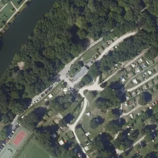 Vue aérienne de Aire de service