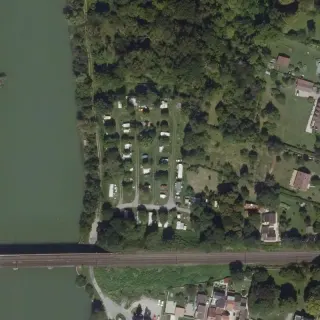 Aerial view of Camping du Pont