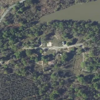 Vista aerea di Camping du Lac