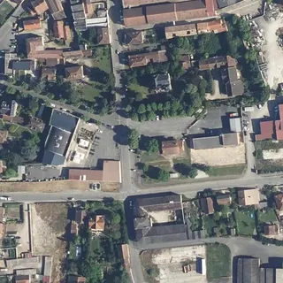 Flygbild över Aire de service de Sainte-LIvrade-sur-Lot