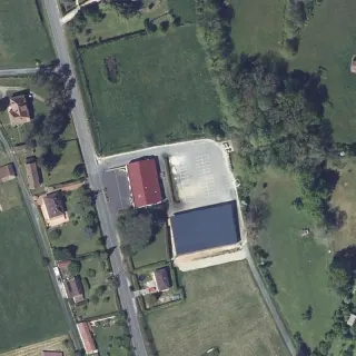 Vue aérienne de Aire de service