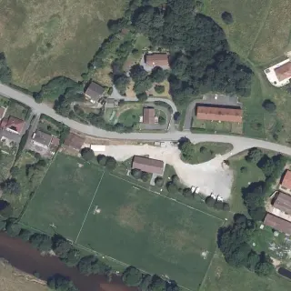 Luftbild von La commune de Solignac