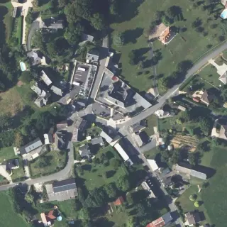 Luftbild von Ver-/Entsorgung