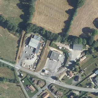 Flygbild över Tömningsstation