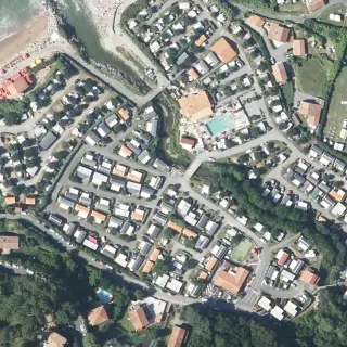 Vue aérienne de Aire de service