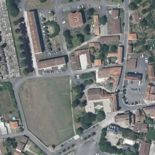 Vue aérienne de Commune de Nersac
