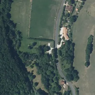 Aerial view of Service station
