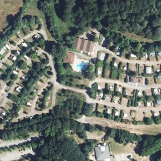 Vue aérienne de Camping des Lacs