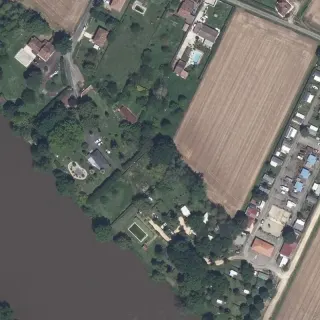 Vue aérienne de Camping Les Catalpas
