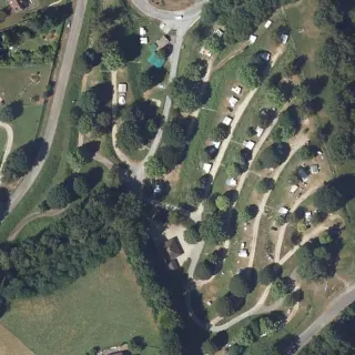 Luftbild von Camping municipal Bujaleuf