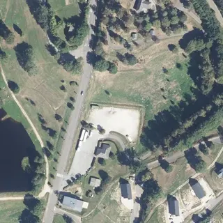 Flygbild över Tömningsstation