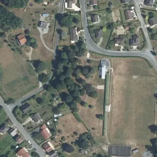 Vue aérienne de Aire de camping car Fursac