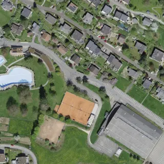 Aerial view of Euro Relais Piscine, Moutier