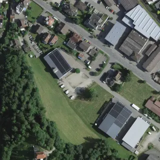 Luftbild von Feuerwehrdepot, Willisau