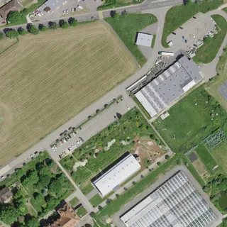 Luftbild von Stellplatz Cernier