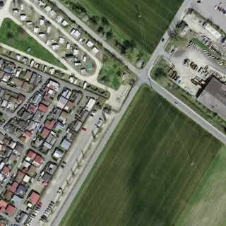Vue aérienne de Aire de service