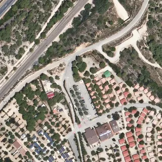 Aerial view of Service station