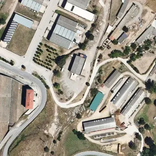 Aerial view of Service station